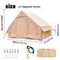 PAKICETUS Inflatable Camping Tent with Skylight, Quick Setup Family Glamping Tent for 4-6 People