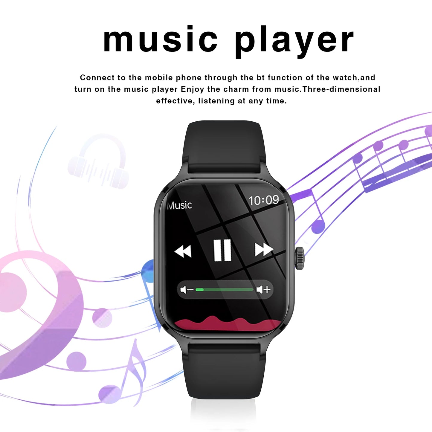 2025 LOMAXFR Smart Watch – Fitness Tracker with Call & Message Alerts, Custom Watch Faces, & Music Control