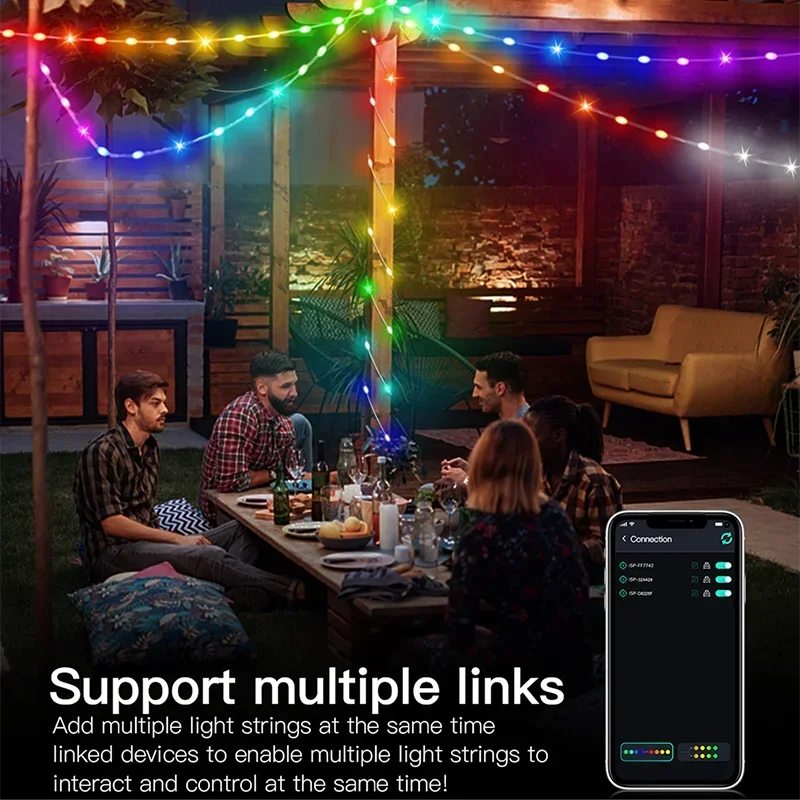 30M USB Smart RGB Christmas String Lights – Bluetooth APP Control, Waterproof Fairy Lights