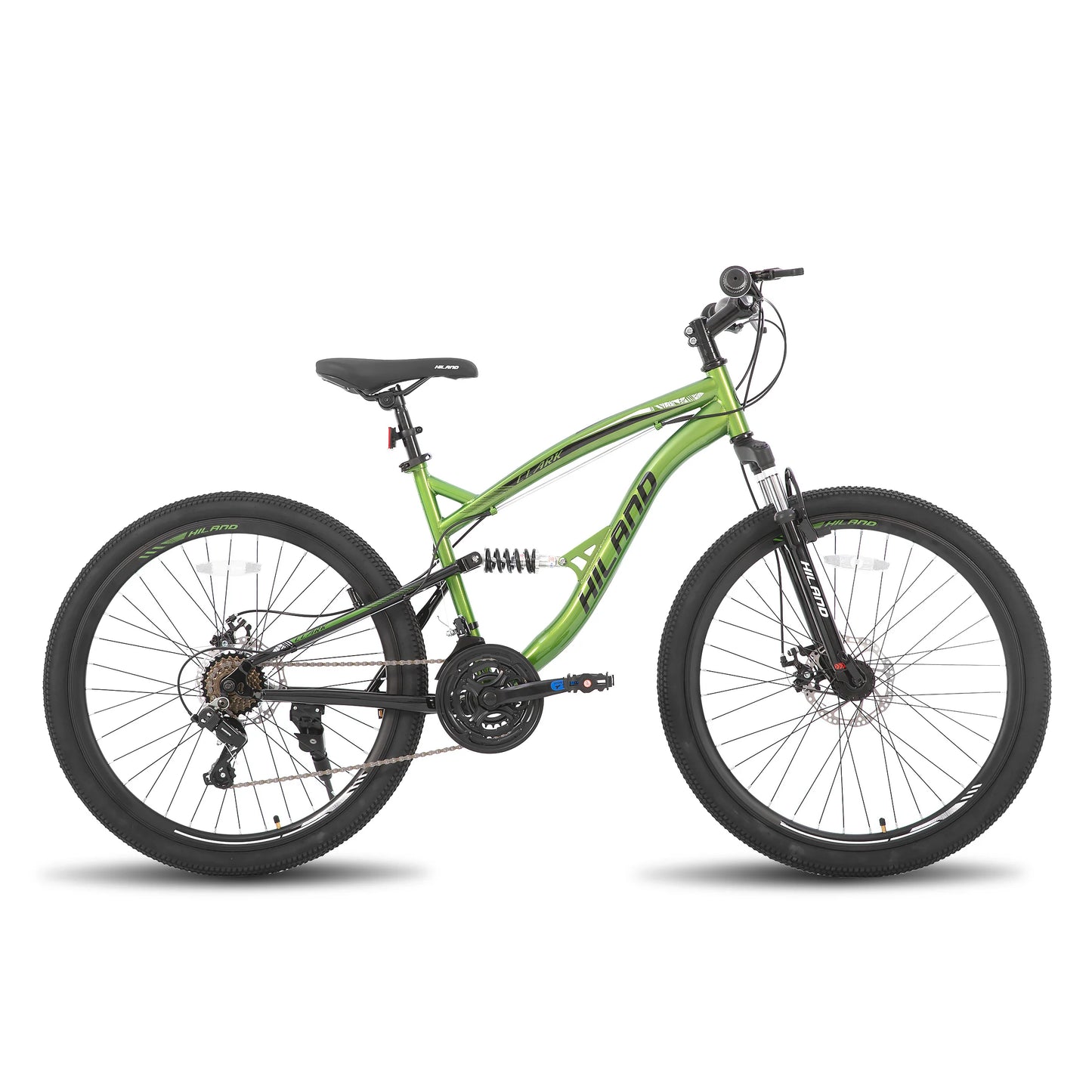 Hiland 26” Full Suspension Mountain Bike 21-Speed Dual Disc Brake Bicycle