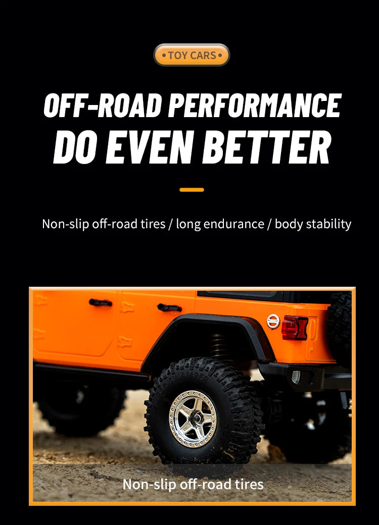 C8801 1:18 RC Climbing Jeep – 4WD Off-Road Rock Crawler with Lights, 2.4GHz Remote, 370 Motor & Simulation Body