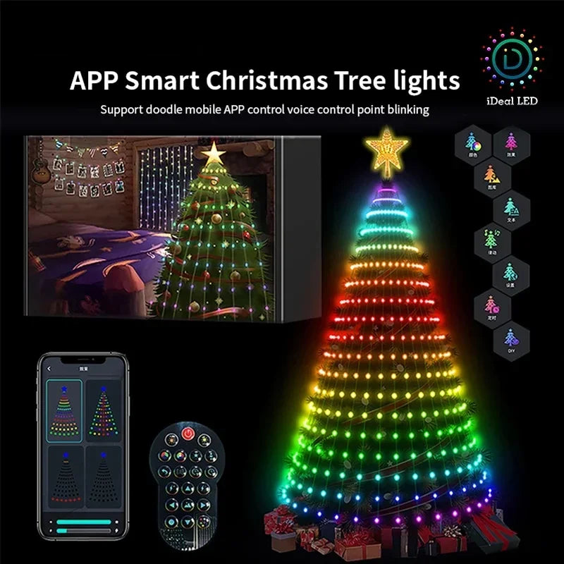 400 LEDs Smart RGB LED String Christmas Tree Lights Holiday Decoration Christmas Decorations
