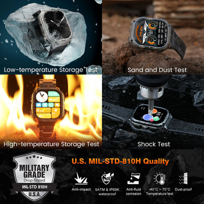 KOSPET TANK M3 Rugged Smart Watch for Men – Military Grade Durability, AMOLED Display, Bluetooth Calling & 60-Day Standby Battery