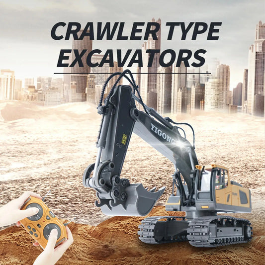 1/20 Scale 11-Channel RC Crawler Excavator – Full Function Construction Vehicle Toy