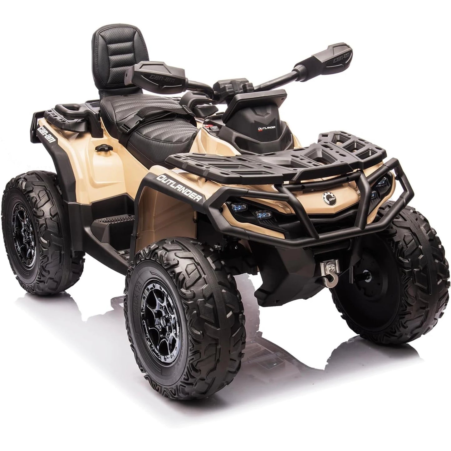 24V 2-Seater Ride-On ATV for Kids with Bluetooth, Leather Seats, 3 Speeds & Realistic Controls – Electric 4-Wheeler Toy for Ages 3+