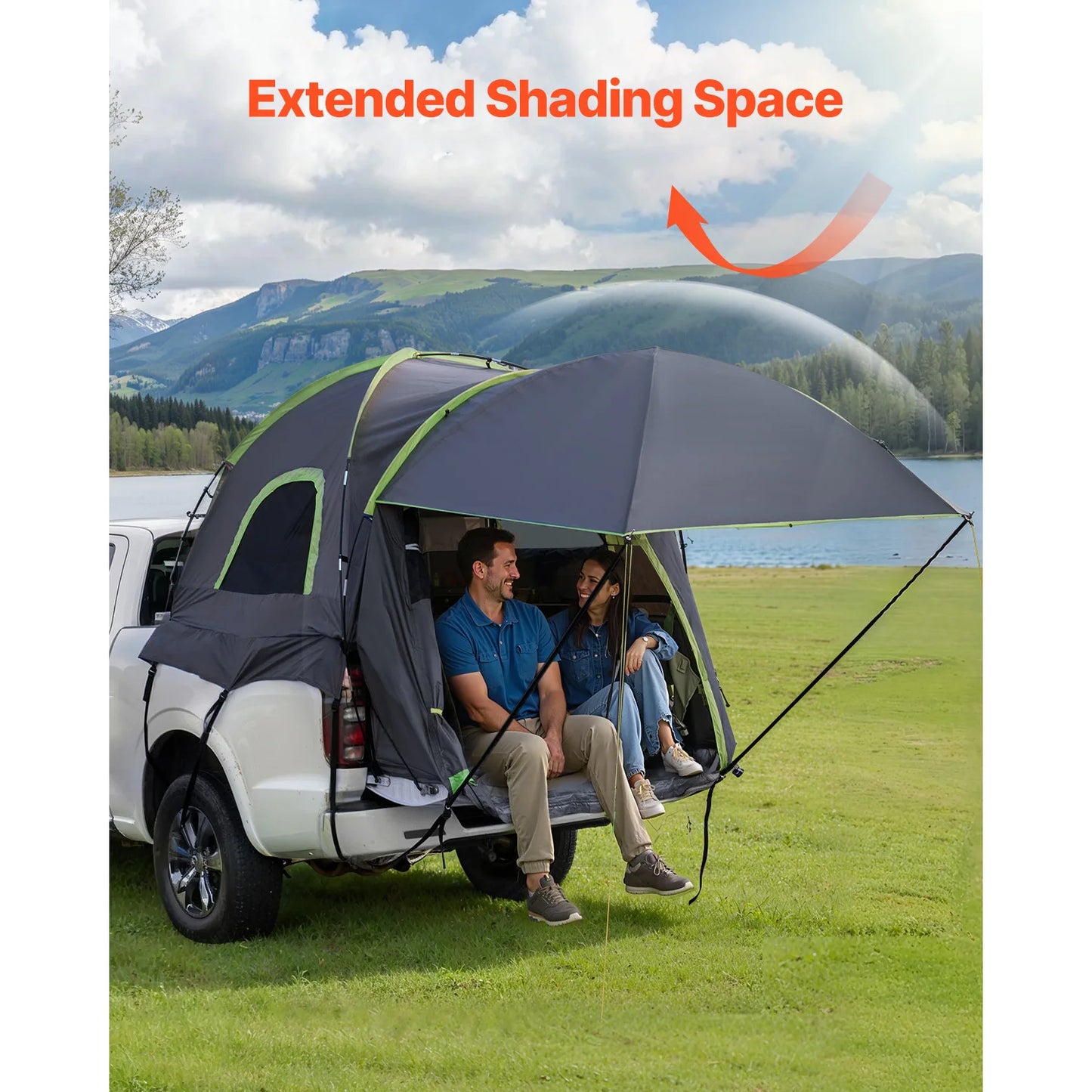 Pickup Truck Bed Tent with Awning – Waterproof Camping Tent for 2–3 Persons