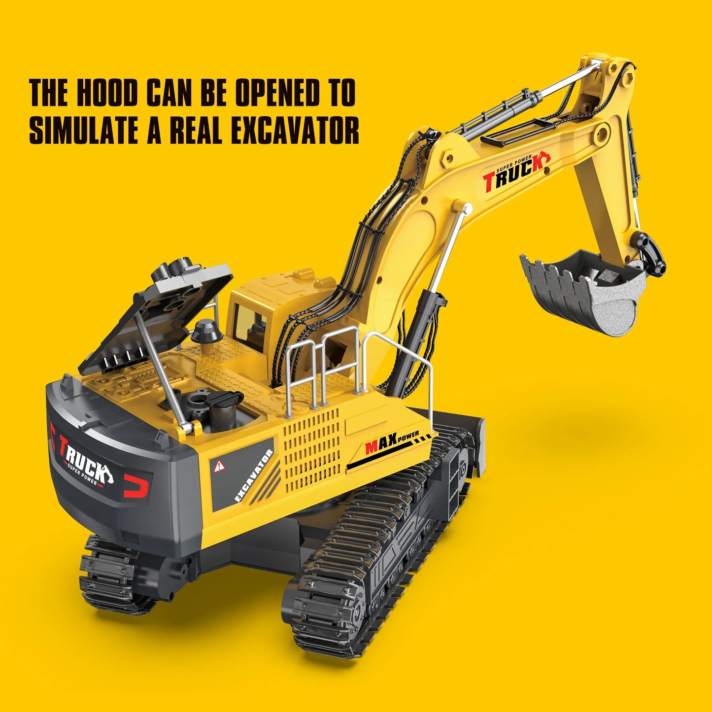 1:18 Alloy RC Excavator – 17-Channel Full Simulation Construction Vehicle