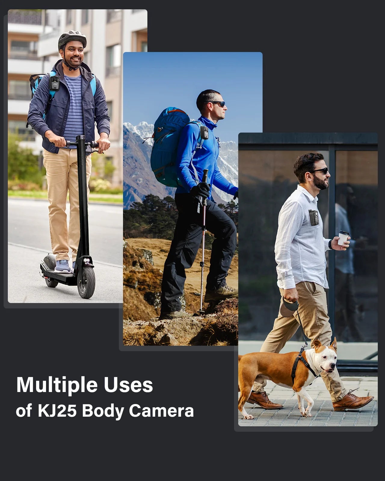 BOBLOV KJ25 128GB Body Camera – 1080P HD Recording with Night Vision & 13-Hour Battery Life