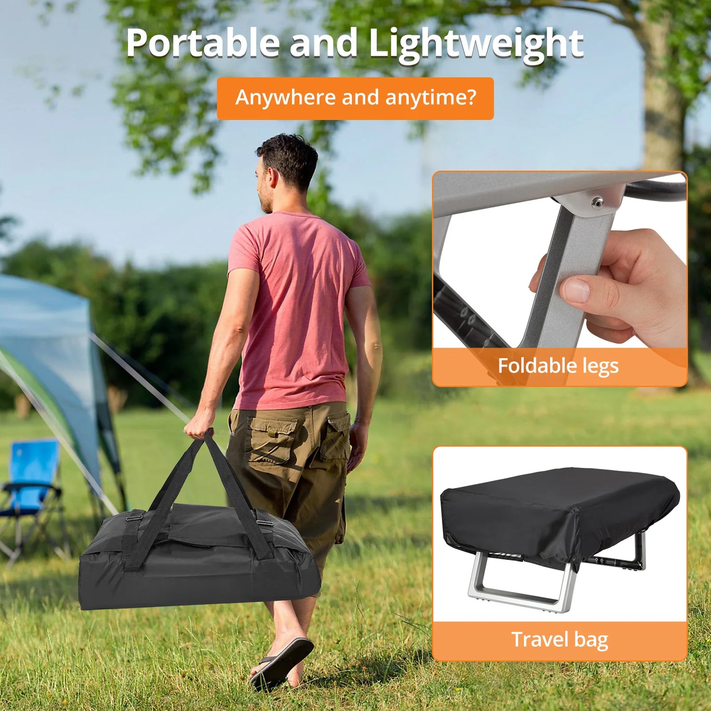 12-Inch Portable Gas Pizza Oven, 950°F Outdoor Propane Pizza Oven with Stone & Accessories for Backyard, Camping & Outdoor Cooking