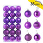 24/36 Pcs Hanging Christmas Tree Ornaments 3/4CM Balls Multiple Colors