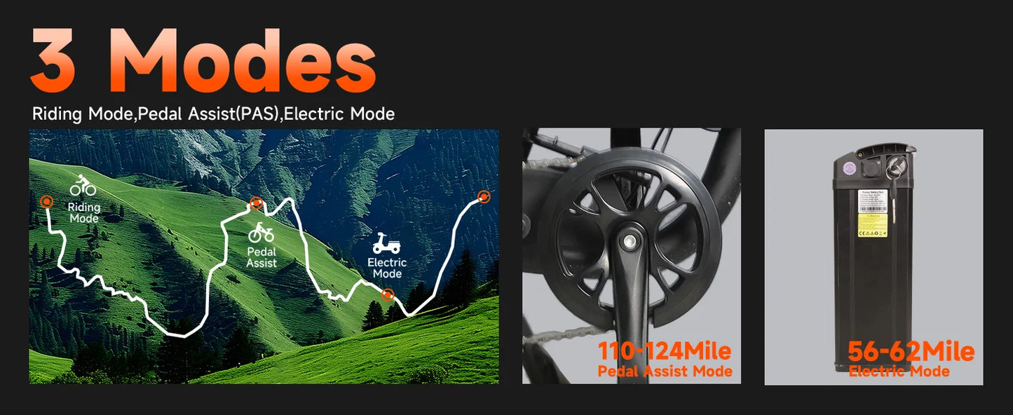 BAOLUJIE DM01 Electric Bikes – 2000W /3000W Brushless Motor, 60V 30Ah Battery, 42MPH Top Speed 16 Variants