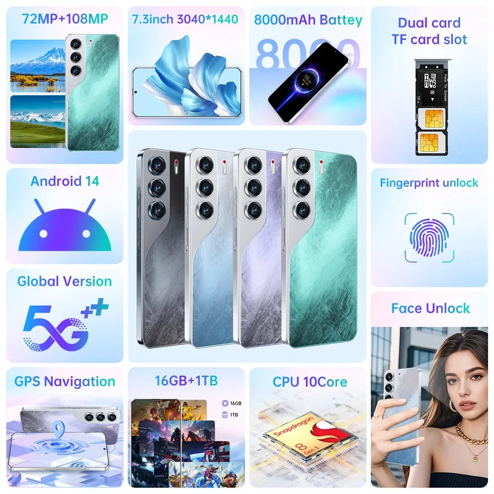 Camon 40 Pro 5G Smartphone – 7.3” Full Display, Snapdragon 8 Gen3, 16GB+1TB, 108MP Camera, 8000mAh Battery