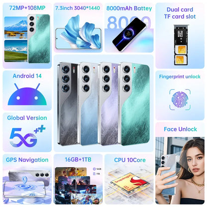 Camon 40 Pro 5G Smartphone – 7.3” Full Display, Snapdragon 8 Gen3, 16GB+1TB, 108MP Camera, 8000mAh Battery