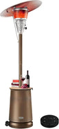 Patio Heater for Outdoor Use With Adjustable Heat Focusing Top, Portable Propane Patio Heater with Wheels, Stainless