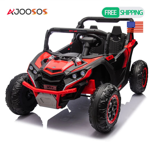 24V Two-Seater Electric Ride-On UTV for Kids – Remote Control, 4-Wheel Suspension, Slow Start & Big Wheels for Ages 3+