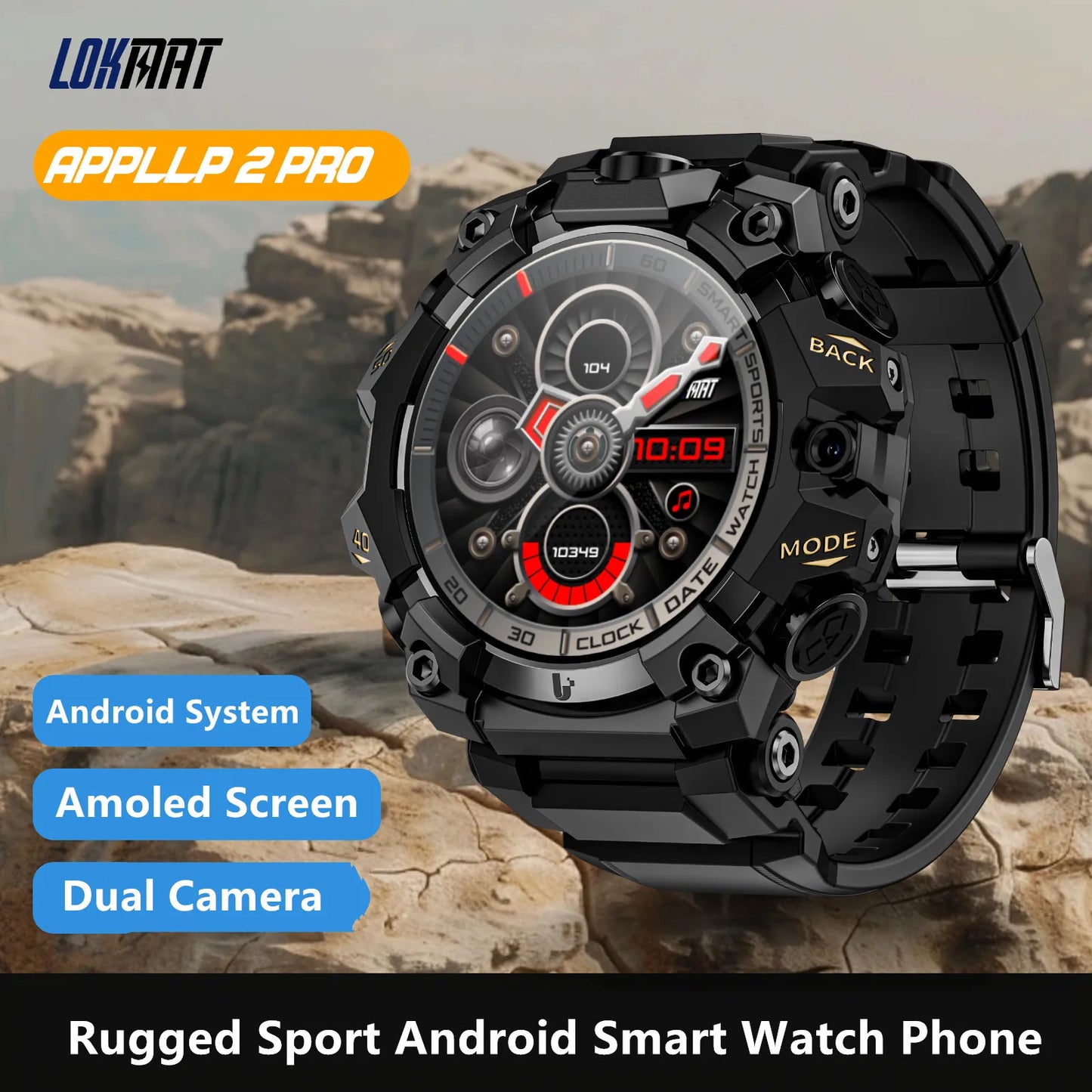 LOKMAT APPLLP 2 PRO Rugged Sport Android Smart Watch