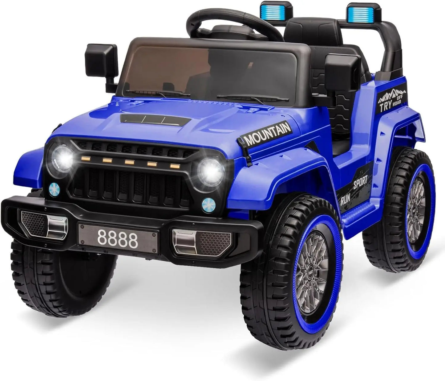 12V Electric Ride-On Truck for Kids – Battery-Powered Vehicle with Remote Control, LED Lights, Music & Spring Suspension
