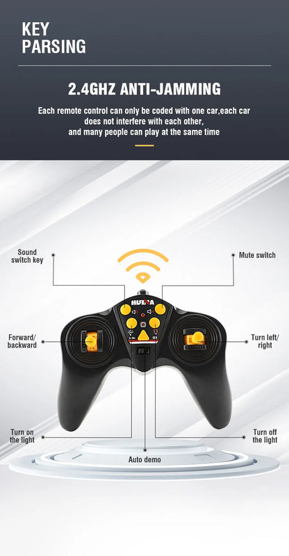 Huina 1318 1:18 RC Flatbed Transport Truck – 9-Channel Alloy Trailer Model