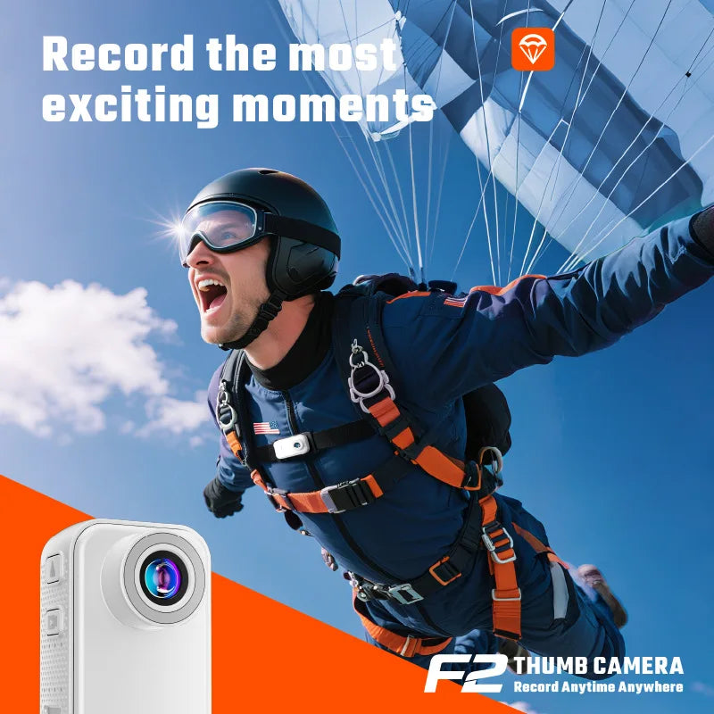 1.44" HD 1080P Thumb-Sized Action Camera with Memory Card & IPS Screen
