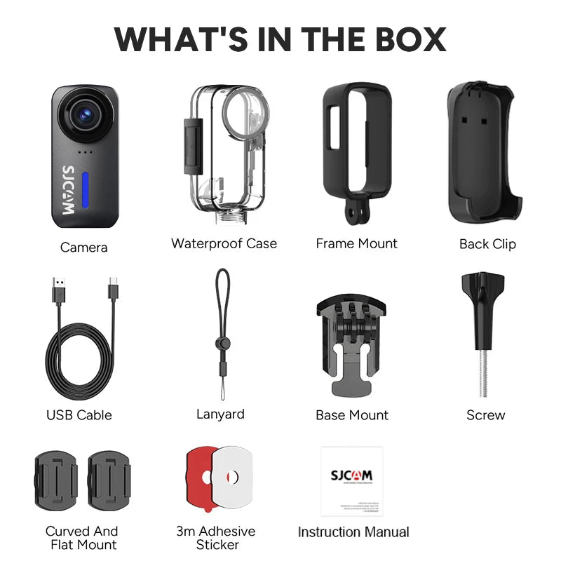 SJCAM C110+ 4K Mini Action Camera with 30M Waterproof Case & WiFi