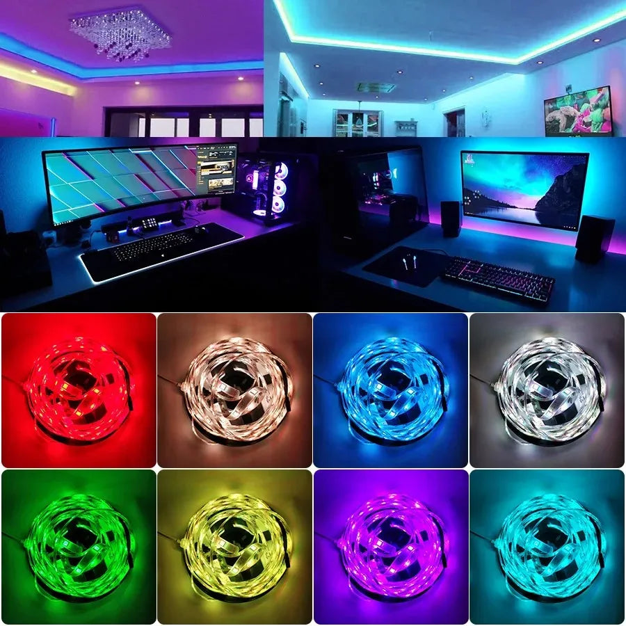 30leds/m 5050 Led Strip 5M LED Strip Lightribbon Bluetooth Controller15M 20M 30M rgb led diode tape for Home