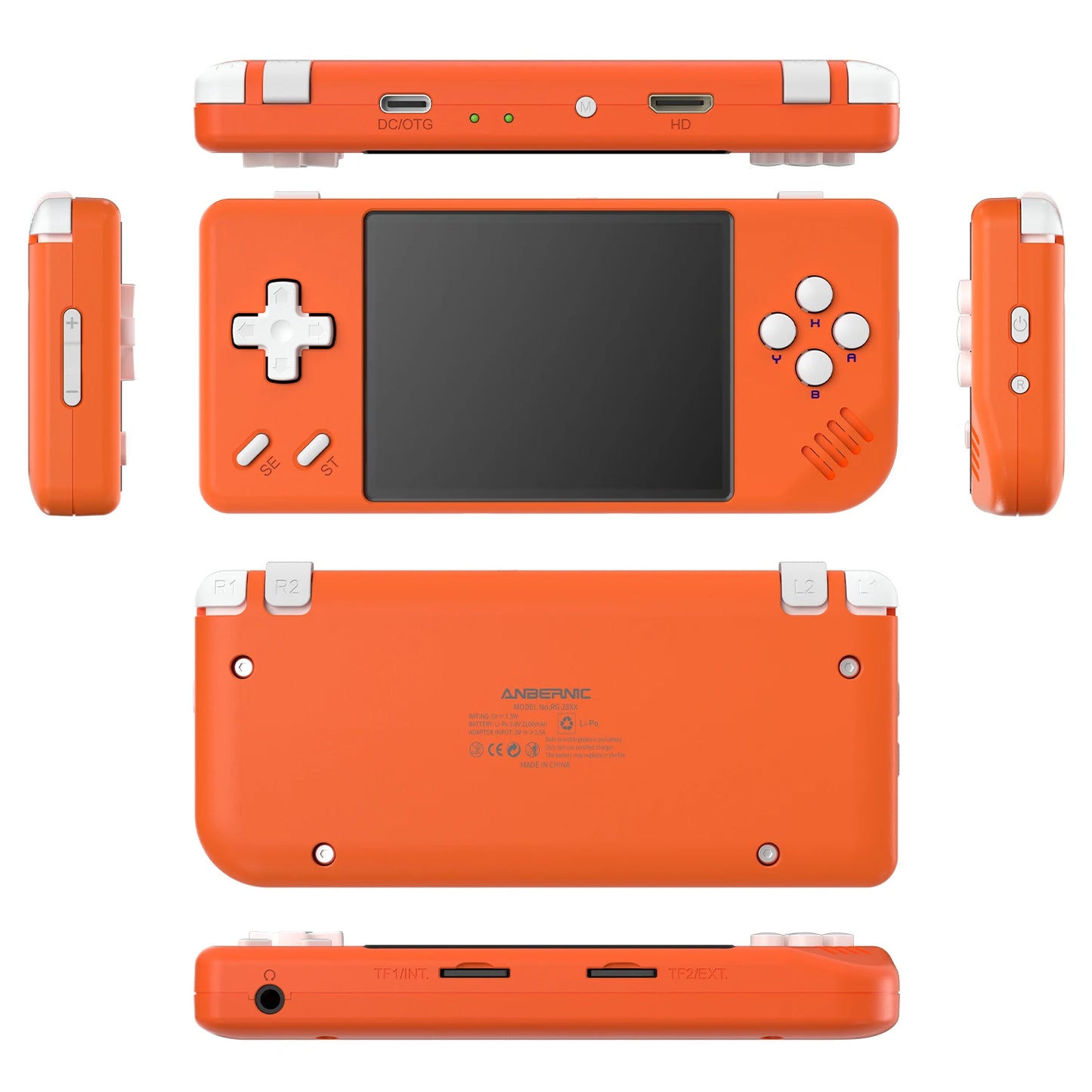 ANBERNIC RG28XX Retro Handheld Gaming Console – 64GB Linux System, 30+ Emulators & 5000+ Games