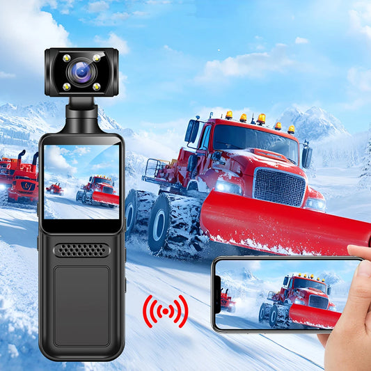 4K Wearable Body Camera with Night Vision & WiFi Connectivity
