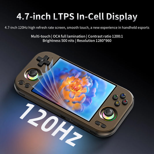 ANBERNIC RG 477M Aluminum Alloy Android Handheld Console – 120Hz LTPS Display, Dimensity 8300, AI Assistant, 8GB/12GB RAM