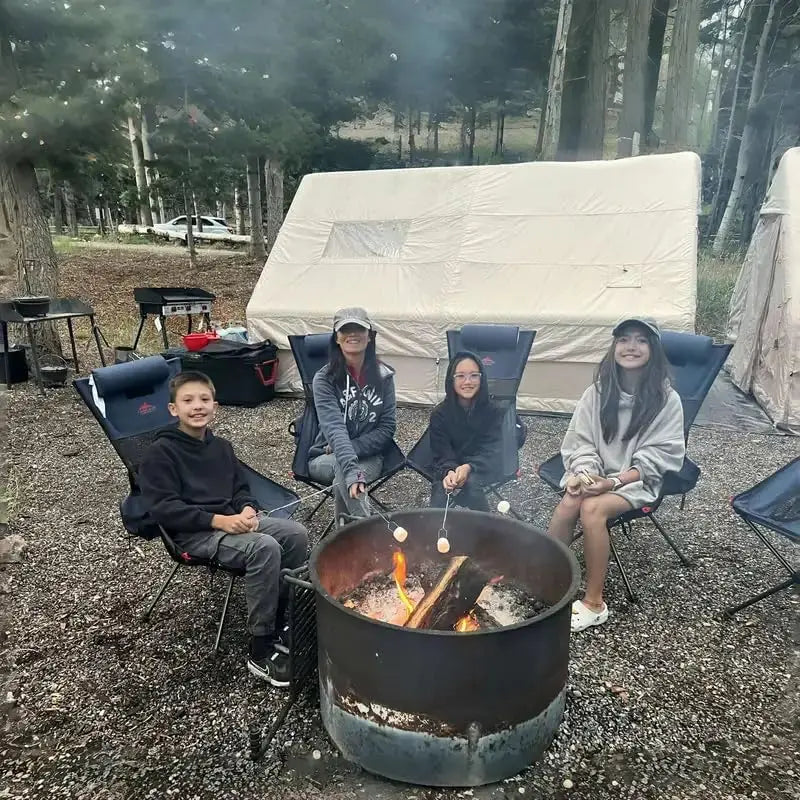 SENLEETO 8-10 Person Inflatable Glamping Tent with Stove Jack – 4 Season Waterproof Family Camping Tent