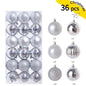 24/36 Pcs Hanging Christmas Tree Ornaments 3/4CM Balls Multiple Colors