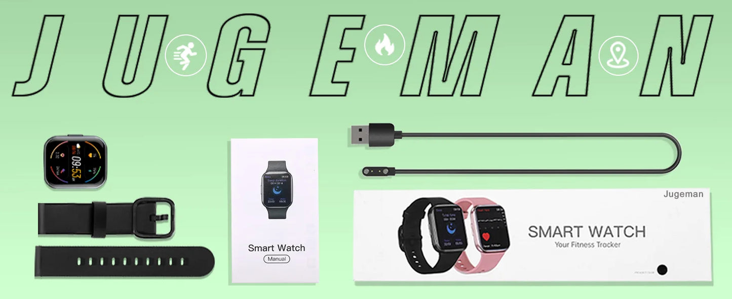 Nerunsa Smart Watch, 1.69" HD Touch Screen Fitness Watch, 25 Sports Modes Fitness Tracker, IP68 Waterproof Smartwatch.