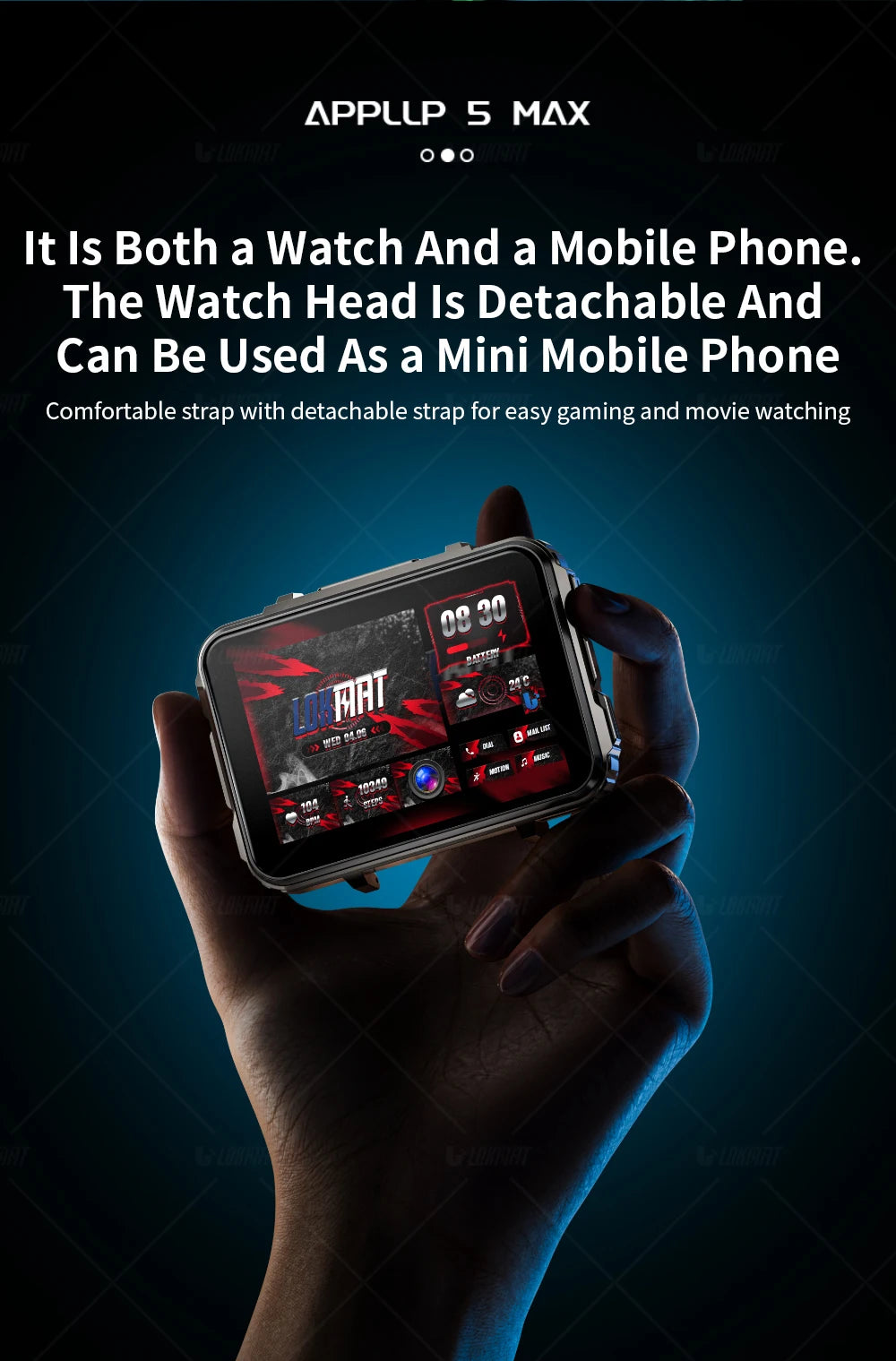 LOKMAT APPLLP 5 MAX Smart Android Watch Phone