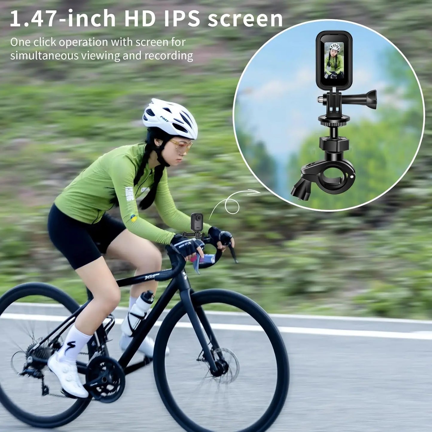 1.44" HD 1080P Thumb-Sized Action Camera with Memory Card & IPS Screen