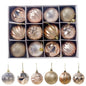 12pcs 6cm Assorted ChristmasTree Ball Ornament Set Multi Design