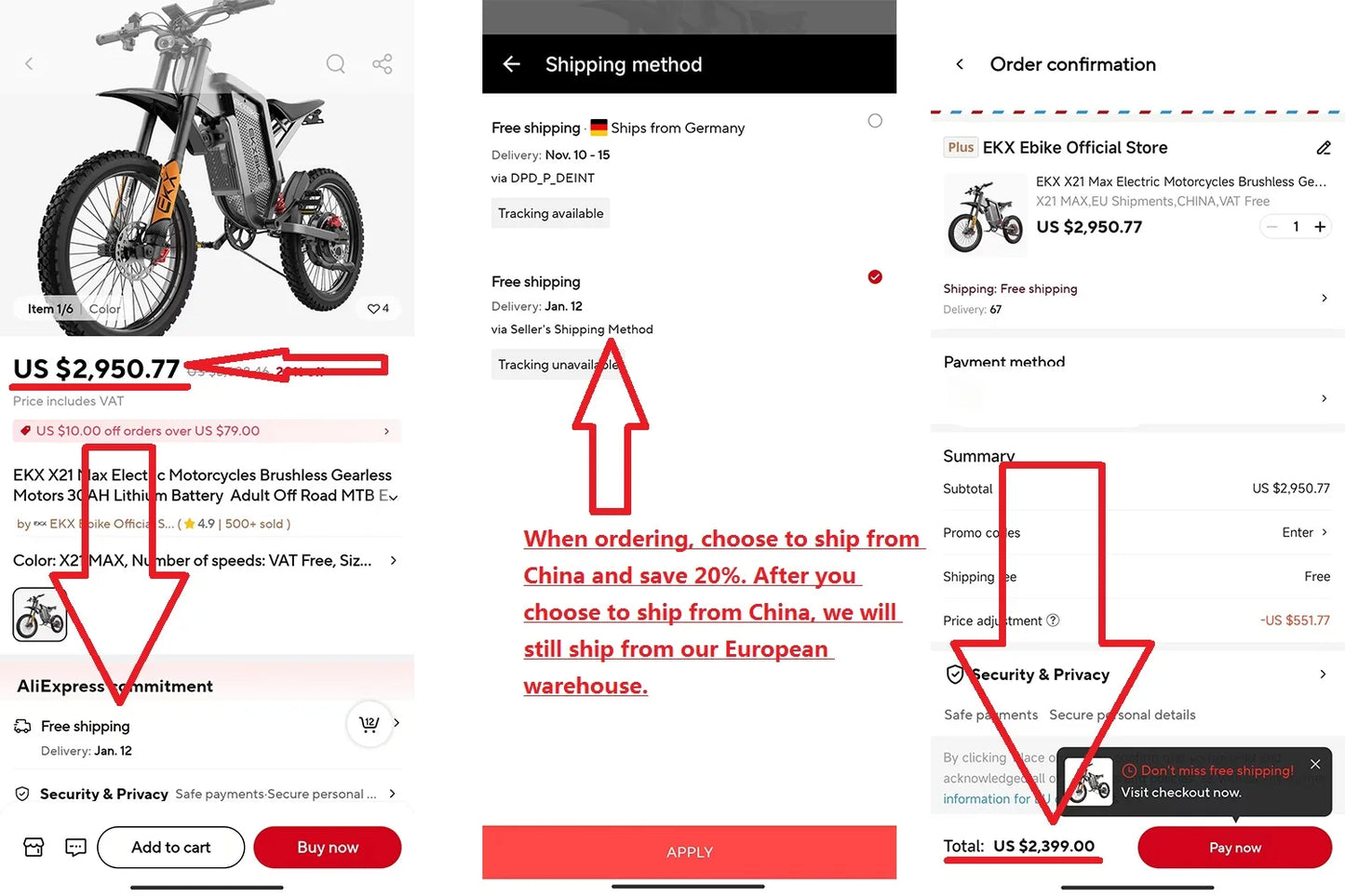 EKXBIKE X21 Max Electric Motorcycle – 3000W Brushless Motor, 60V 30Ah Battery, 85KM/H Speed, Off-Road E-Bike for Adults