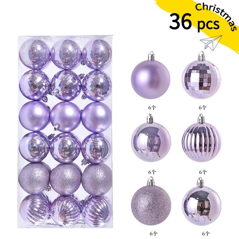 24/36 Pcs Hanging Christmas Tree Ornaments 3/4CM Balls Multiple Colors