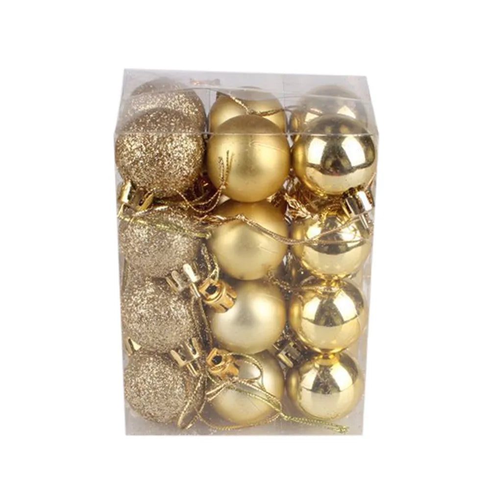 24Pcs Christmas Ball Christmas Tree Decoration Ornaments