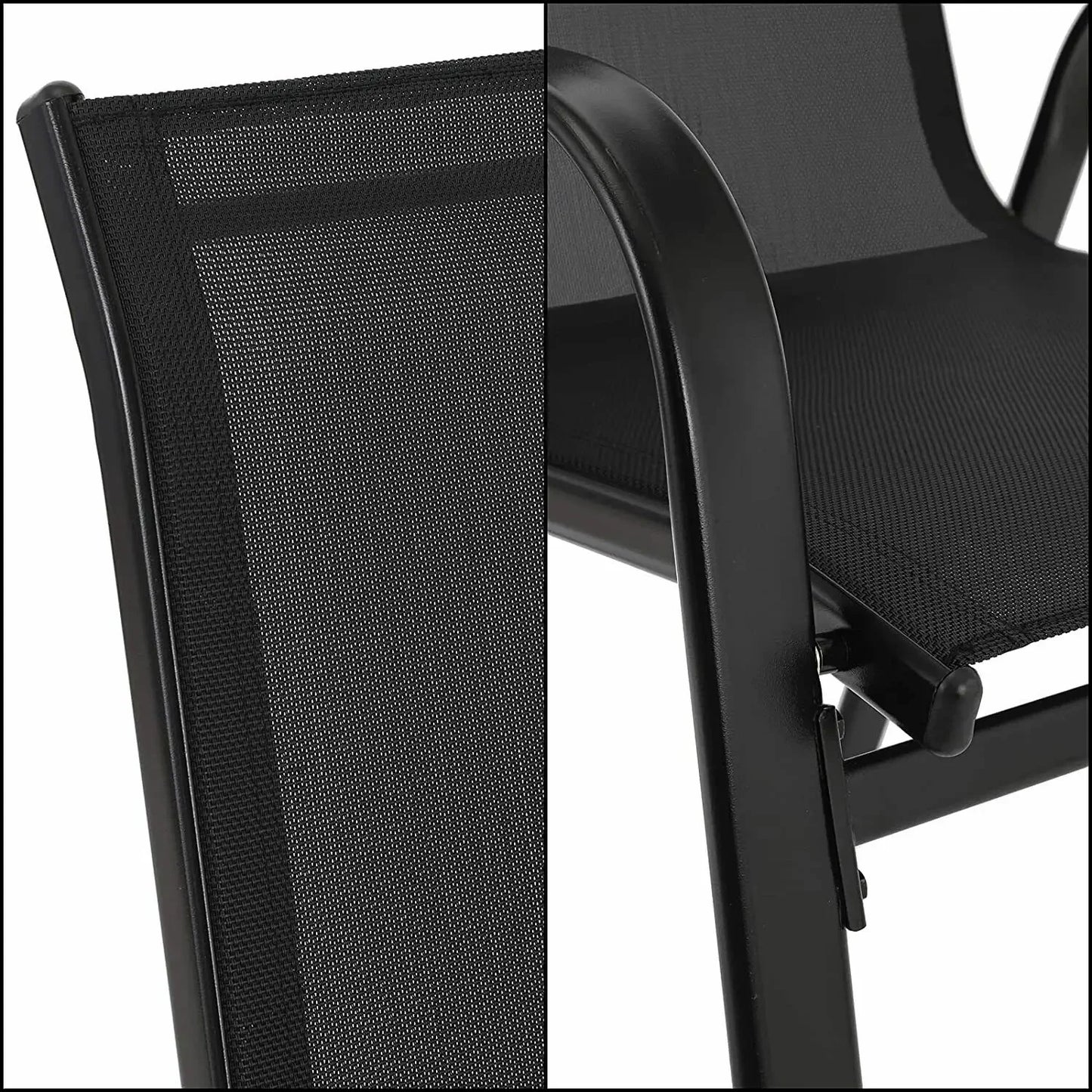 4PCS Outdoor Garden Chairs – Stackable Patio Seating Set