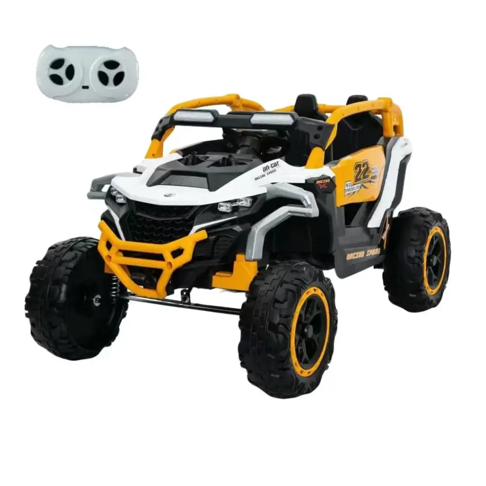 12V 2-Seater Ride-On UTV for Kids – Electric Truck with Remote Control, Flashlights, Suspension & Music
