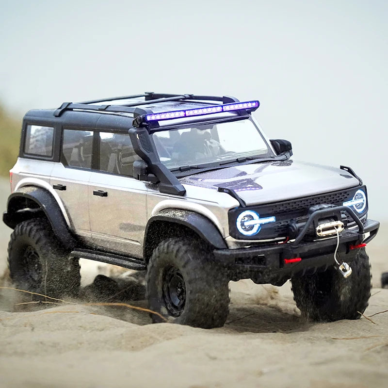 1/10 HB RC Crawler 4WD RTR Rock Off-Road Vehicle – Metal Gears, LED Lights, 2-Speed, Remote Control Truck for Adults