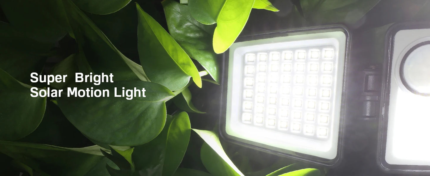 2024 Upgraded 4-Head Solar Motion Sensor Outdoor Lights