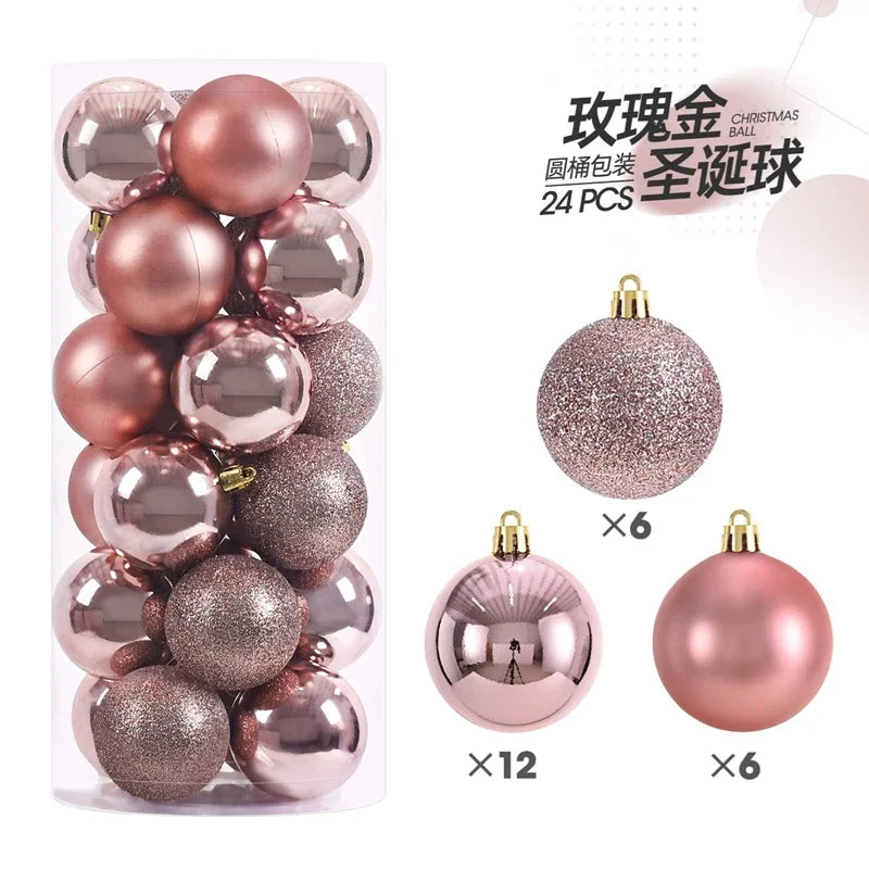 24/36 Pcs Hanging Christmas Tree Ornaments 3/4CM Balls Multiple Colors