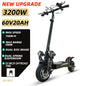 6000W 72V Electric Scooter – High-Speed Off-Road eScooter with Seat, Dual Drive, and LCD Display