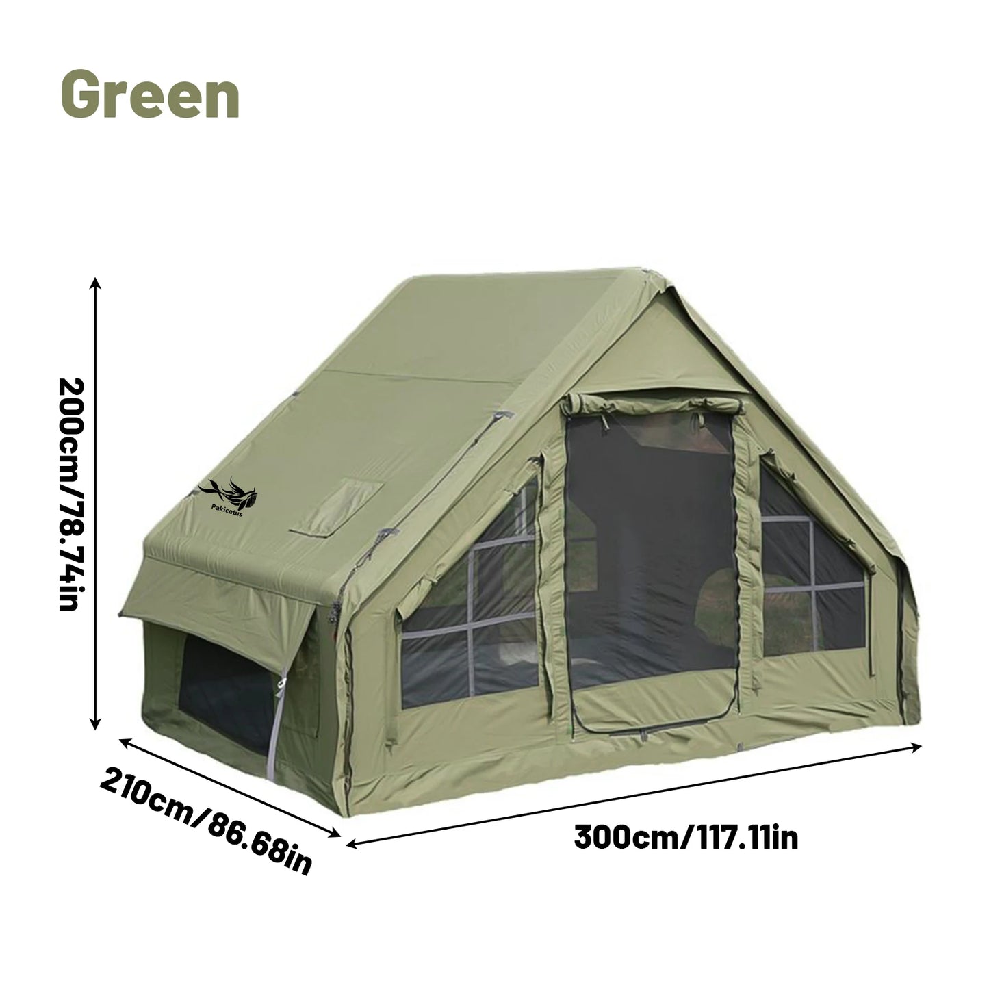 Inflatable Glamping Tent Luxury Air Tent for Camping with Stove Jack (4–8 Person)