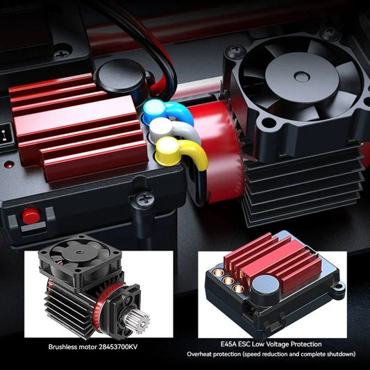 MJX Hyper Go 14304 1:14 Volkswagen Polo R WRC Brushless RC Car – 42KM/H Drift Rally Racer with Gyro, Lights & Metal Chassis