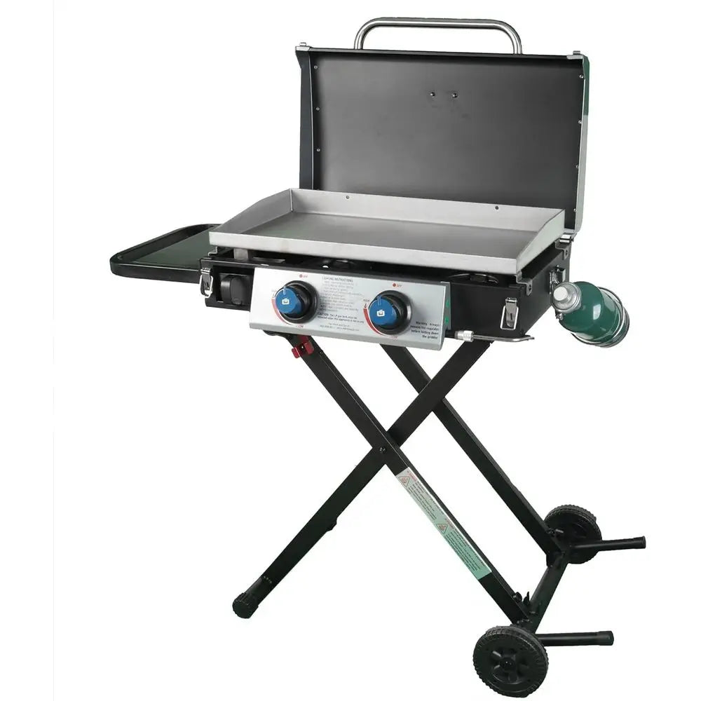 Griddle GGC2030M 25-Inch Outdoor 2-Burner Portable Propane Gas Grill Griddle with Lid & Wheels