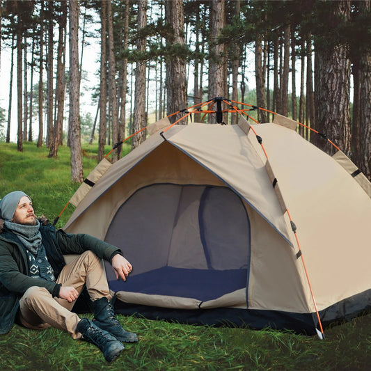 Outdoor Automatic Quick-Opening Tent Automatic Rainproof Sunshine-Proof Tent Two Doors
