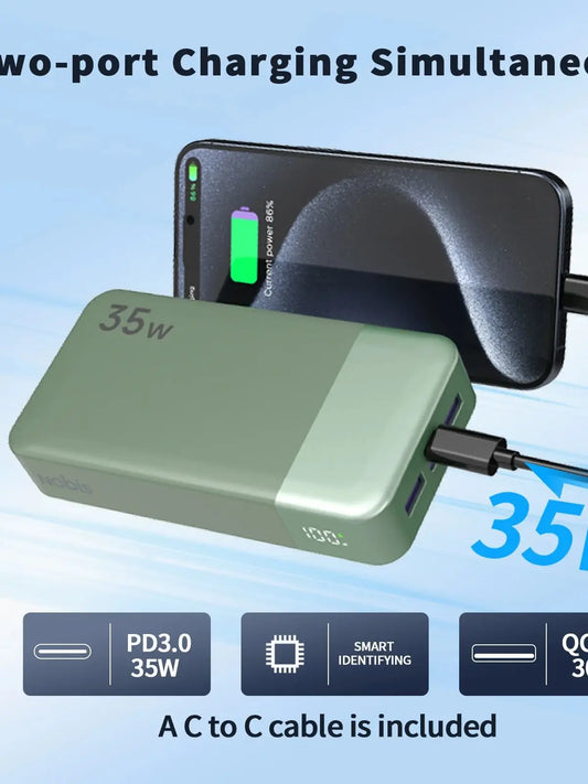 NOBIS 20000mAh Power Bank 35W – Fast Charging Portable Charger