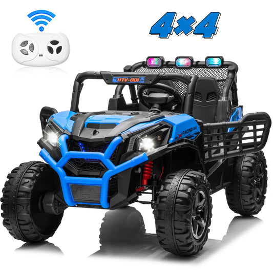 Joyracer 24V 4WD 2-Seater Ride-On UTV – Off-Road Electric Car with 4x200W Motors, Remote Control, LED Lights & Bluetooth