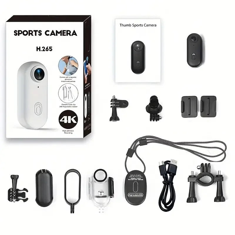 4K Mini Body Camera with 64GB Storage & Waterproof Case
